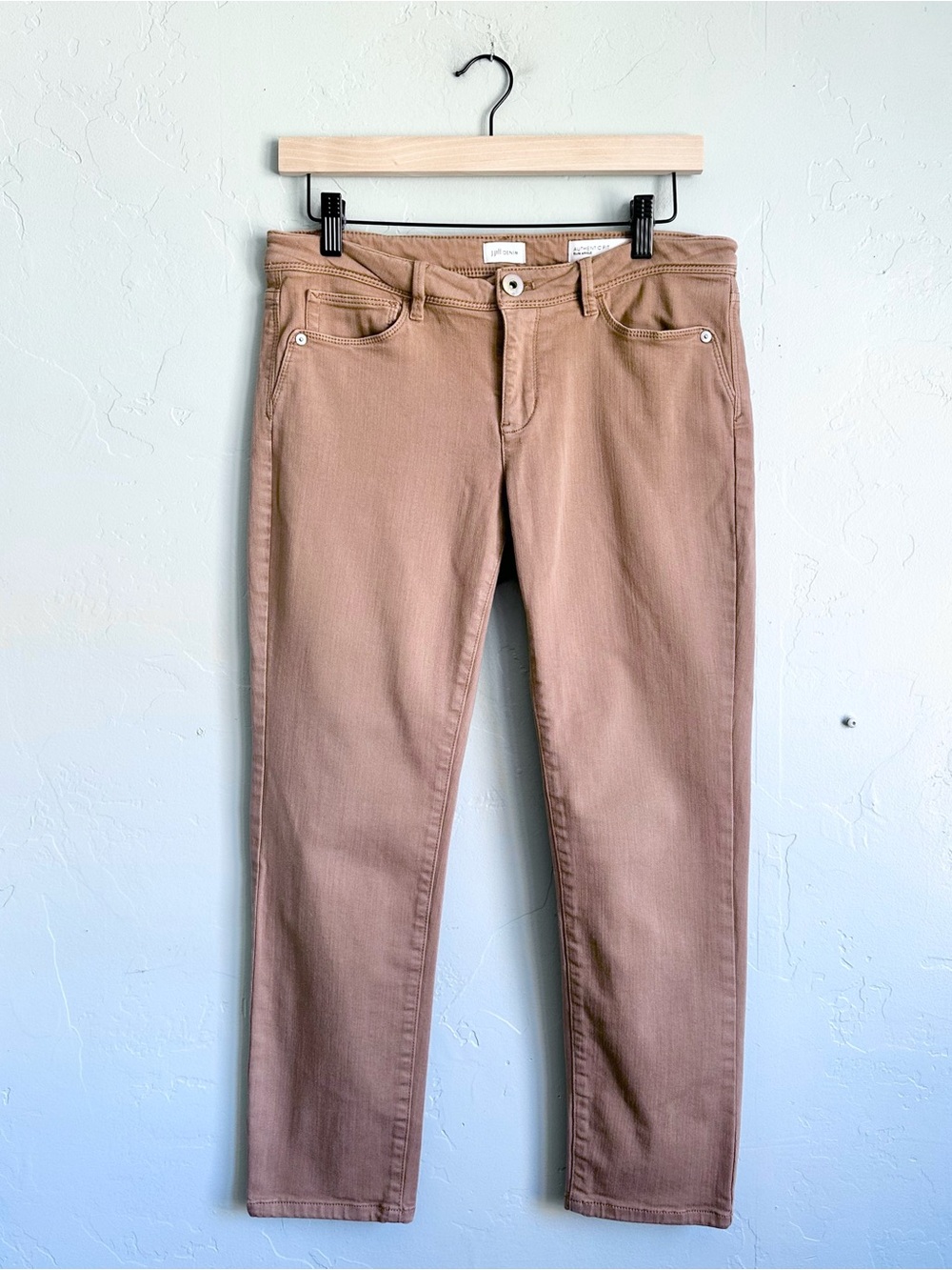 J. Jill Denim Authentic Fit Slim Ankle Jeans Tan Women’s Size 6P Fall Casual